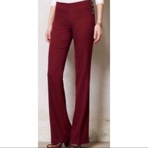 Elevenses Anthropologie The Brighton Trousers Red